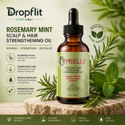 Mielle Rosemary Mint Scalp & Hair Strengthening Oil | Nourishes Scalp, Reduces Hair Breakage & Supports Stronger Healthier Hair | 59ml | UAE & KSA